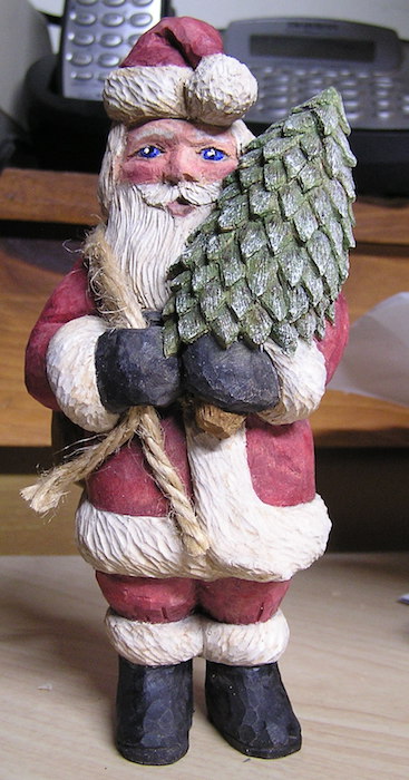 Santa carrying a tree...finished front